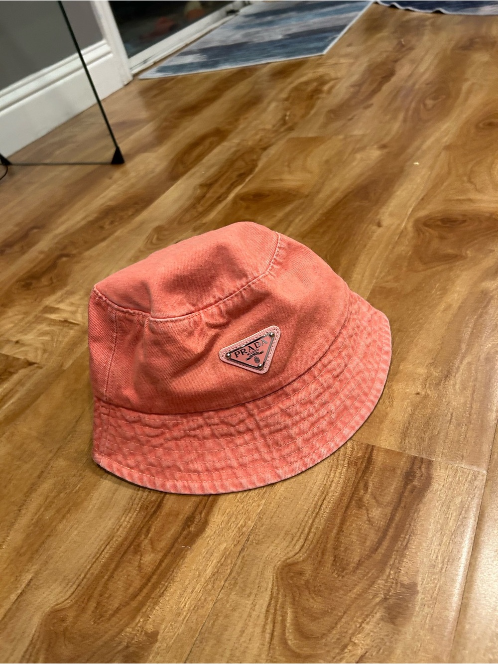 Prada Coral Pink Bucket Hat - Women's Designer Accessory